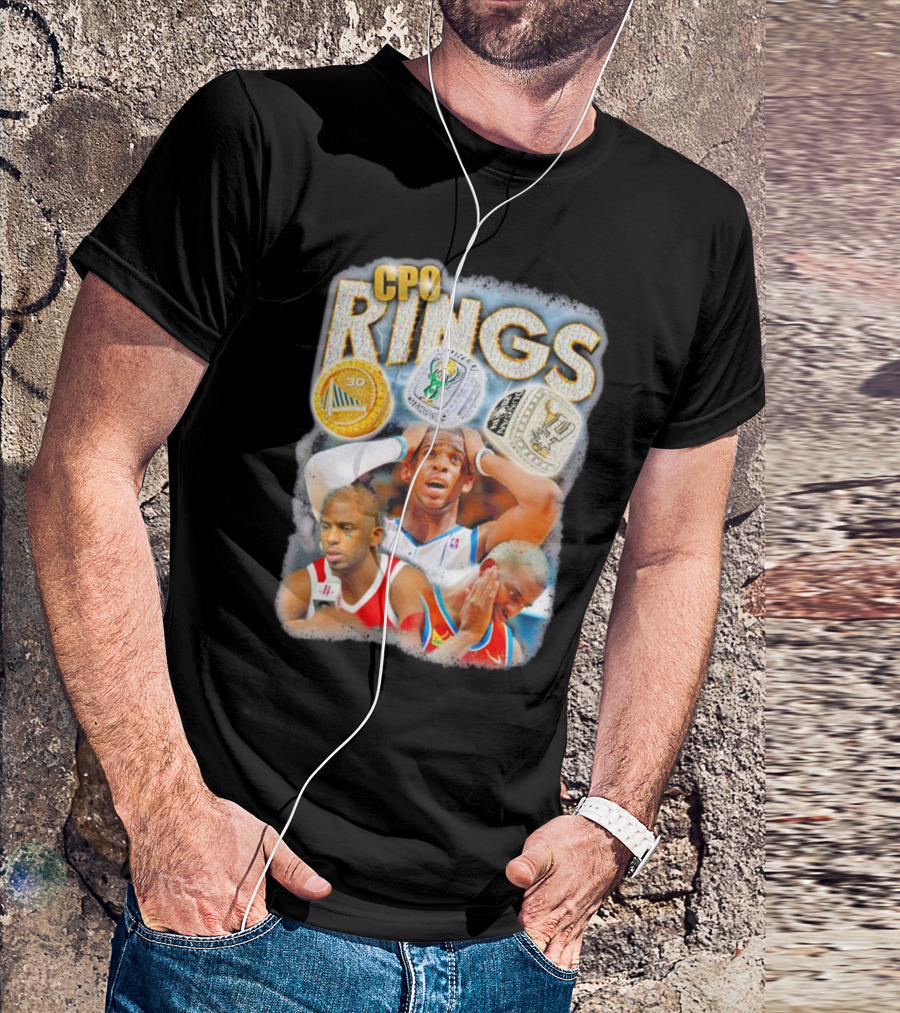 CP0 Rings Basketball Legacy With Golden State Warriors Boston Celtics And San Antonio Spurs Symbols T-Shirt