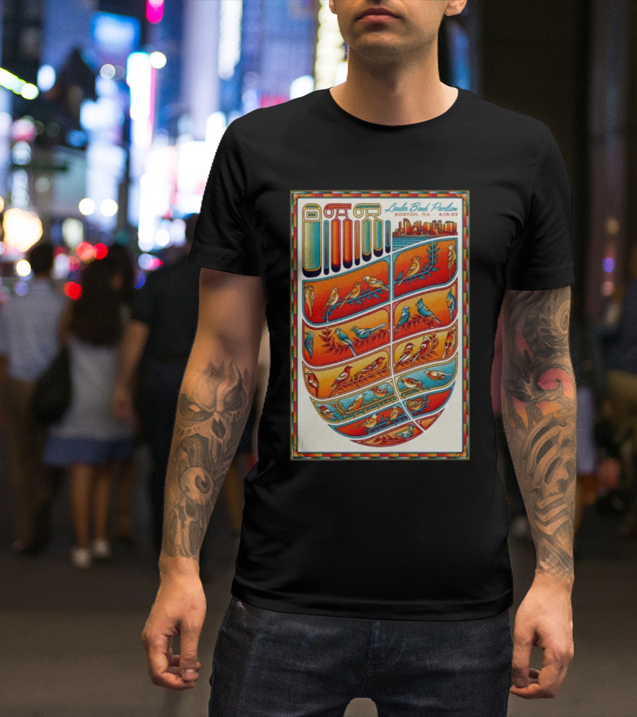 O.A.R. Lands Back Pavilion Boston MA 8/13/23 Bird T-Shirt