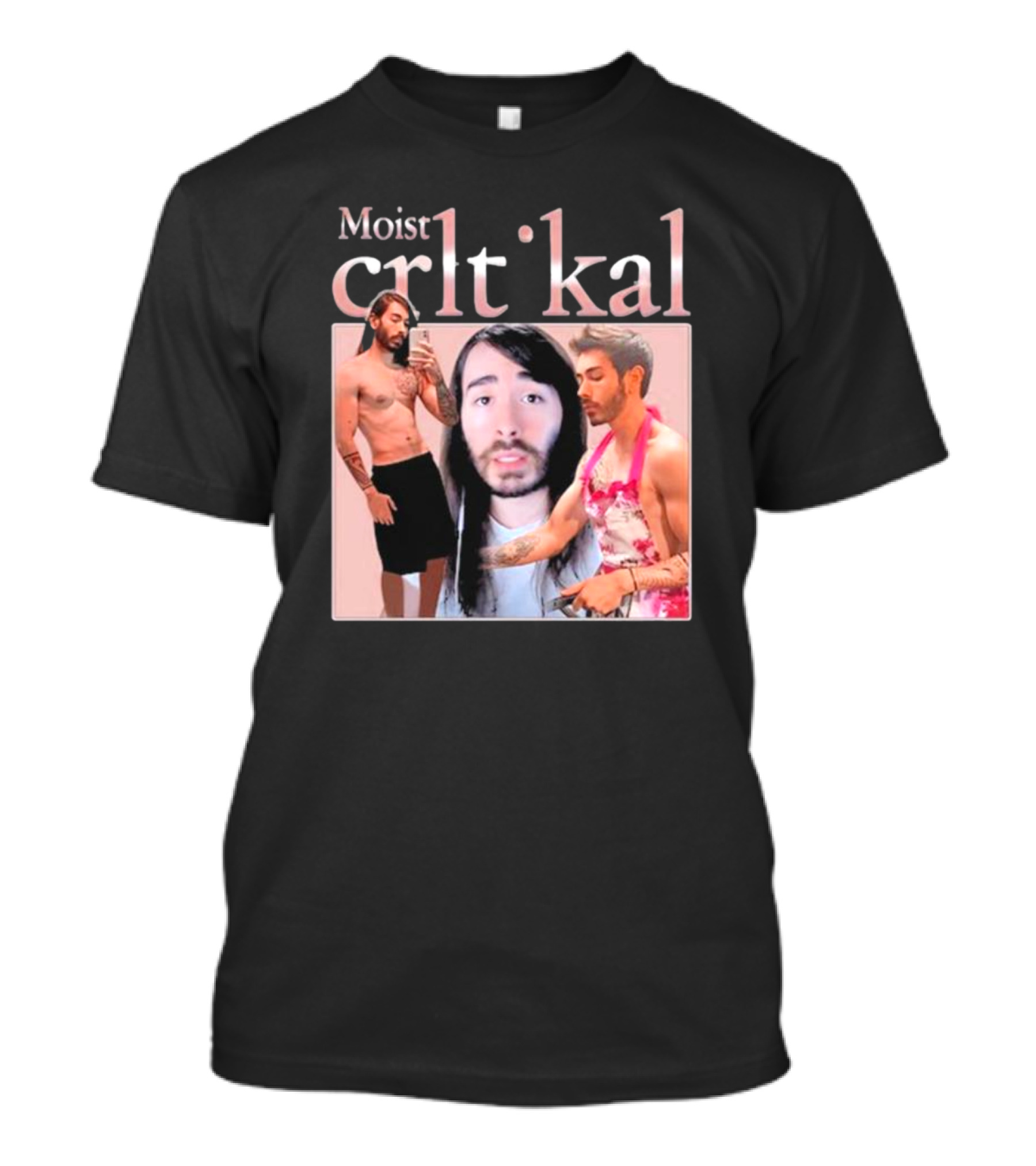 Moistcr1tikal Connor Amari Editable Screenshot Long Hair Apron Mirror Selfie T-Shirt
