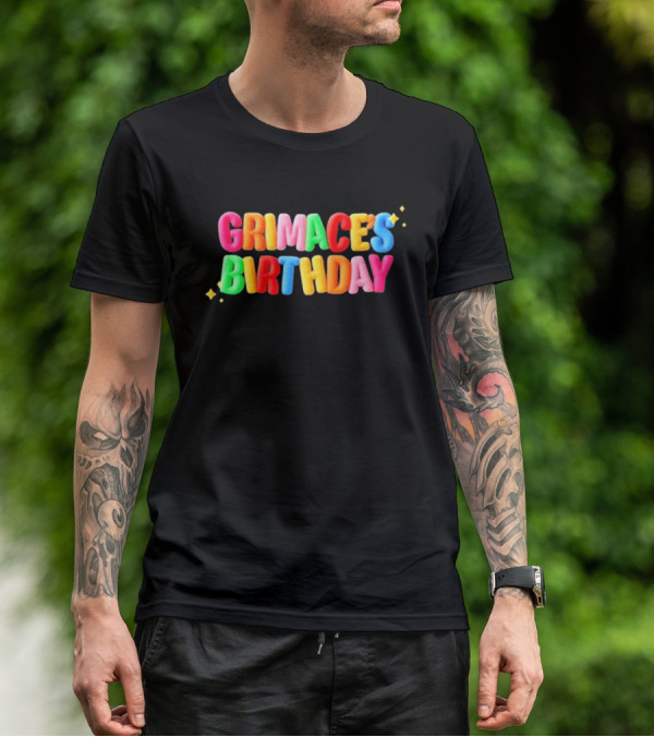 Grimace's Birthday HuinGuillaume Colorful T-Shirt
