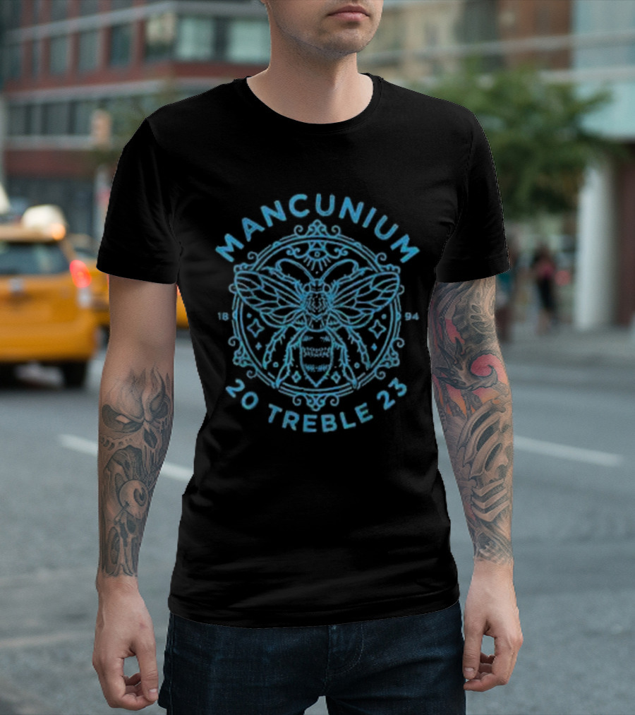 Mancunium 20 Treble 23 Worker Bee Manchester 1894 T-Shirt