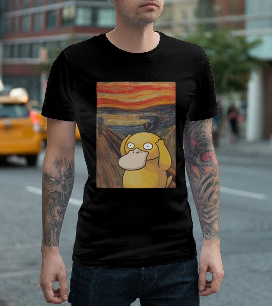 Psyduck Scream Parody Pokemon Art Mashup T-Shirt