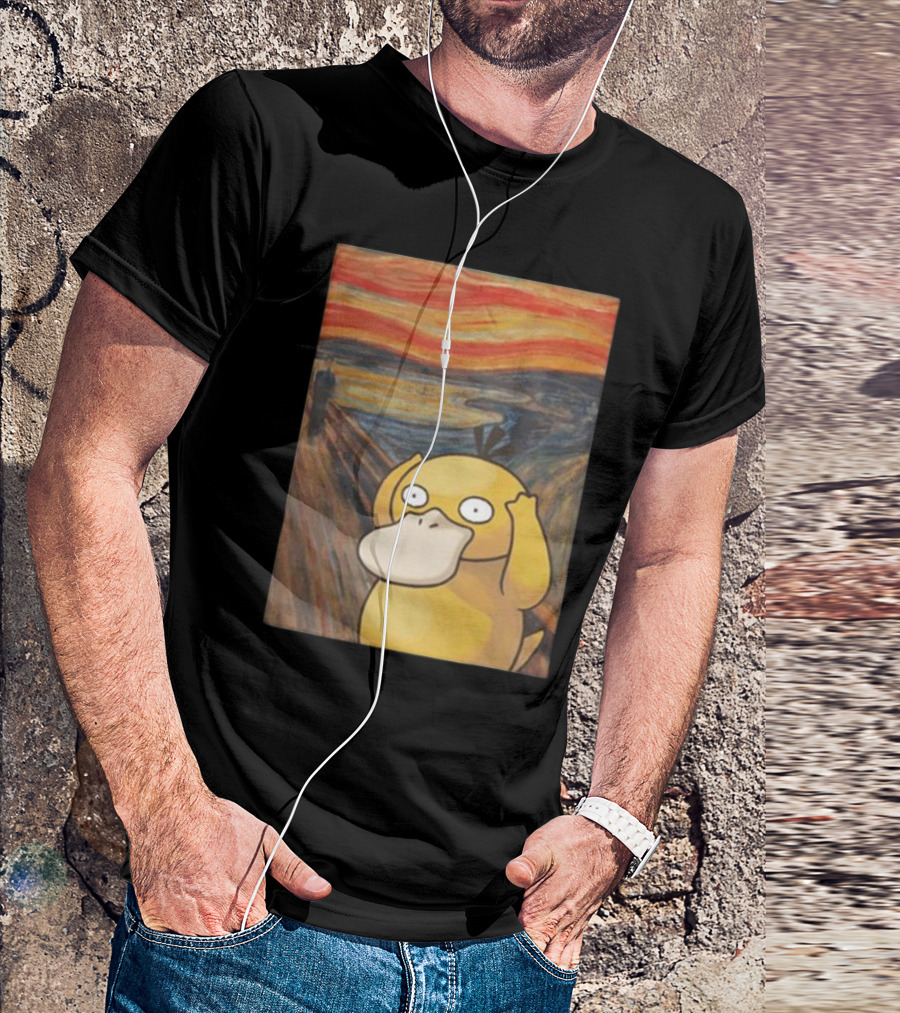 Psyduck Scream Parody Pokemon Art Mashup T-Shirt