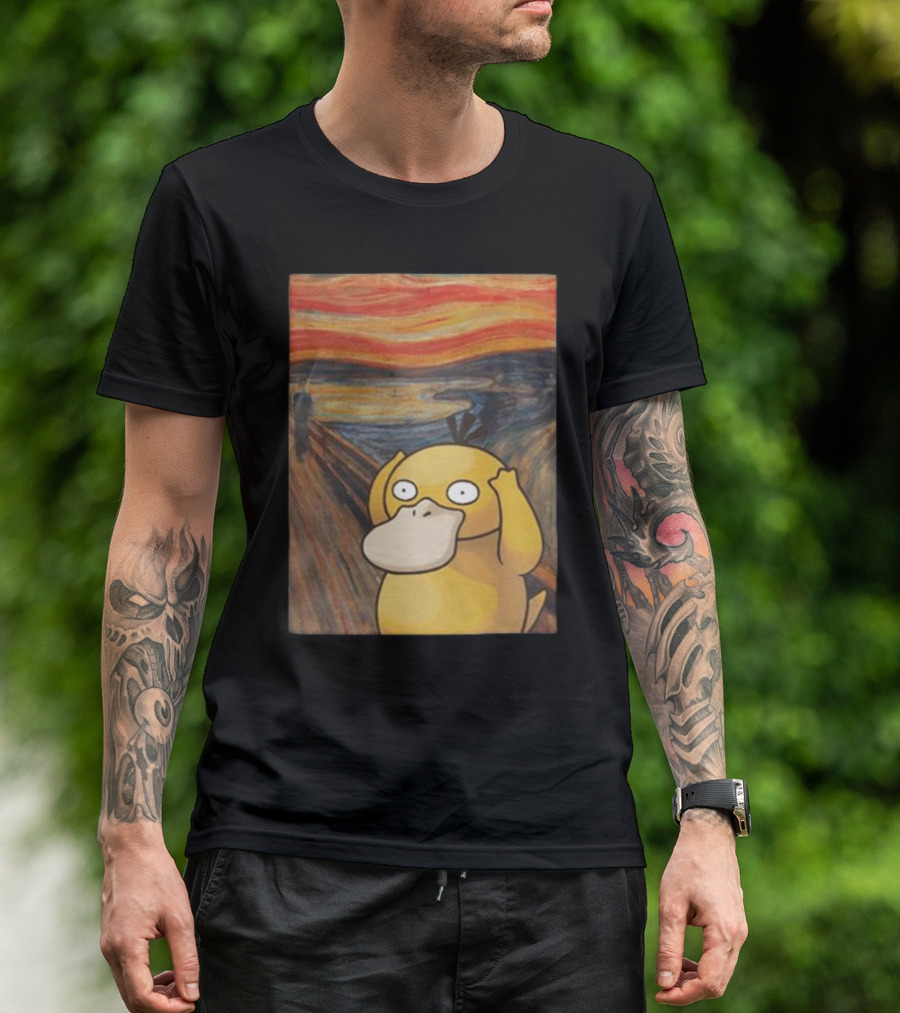 Psyduck Scream Parody Pokemon Art Mashup T-Shirt