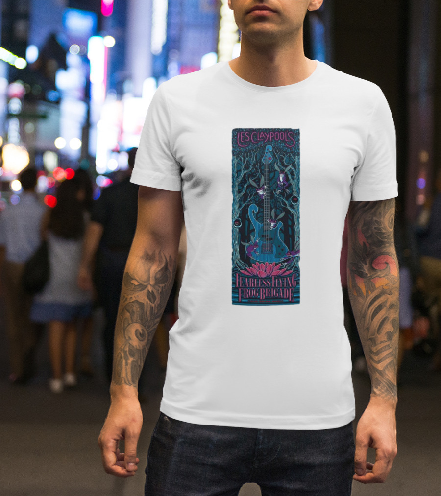 Les Claypool's Fearless Flying Frog Brigade New Orleans Guitar Forest T-Shirt
