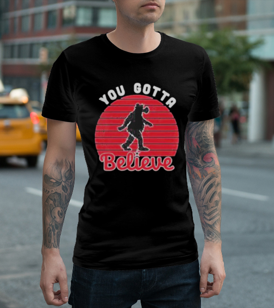 You Gotta Believe Vintage Retro Philly Bear T-Shirt