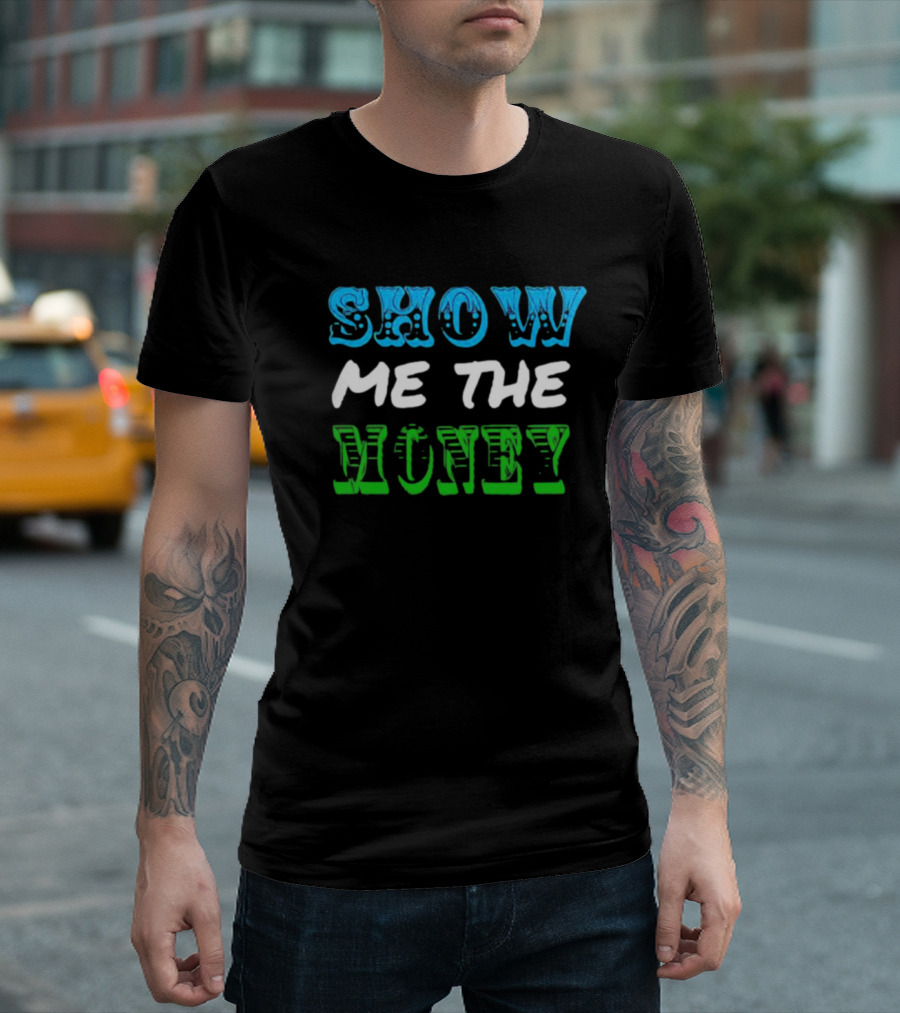 Jerry Maguire Show Me The Money Iconic Quote Text T-Shirt