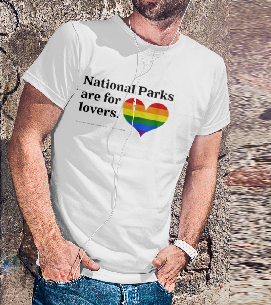 Parks Project National Parks Are For Lovers Rainbow Heart Pride T-Shirt