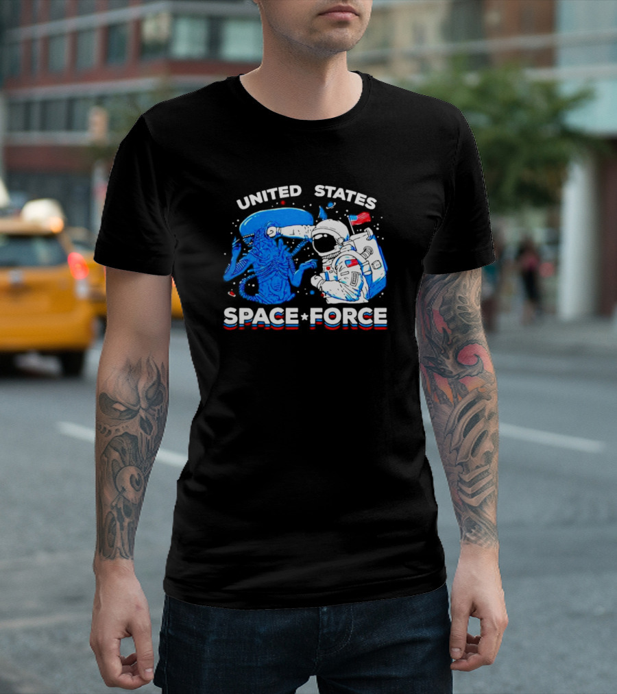 United States Space Force Alien And Astronaut Encounter T-Shirt
