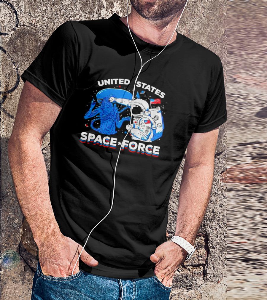 United States Space Force Alien And Astronaut Encounter T-Shirt