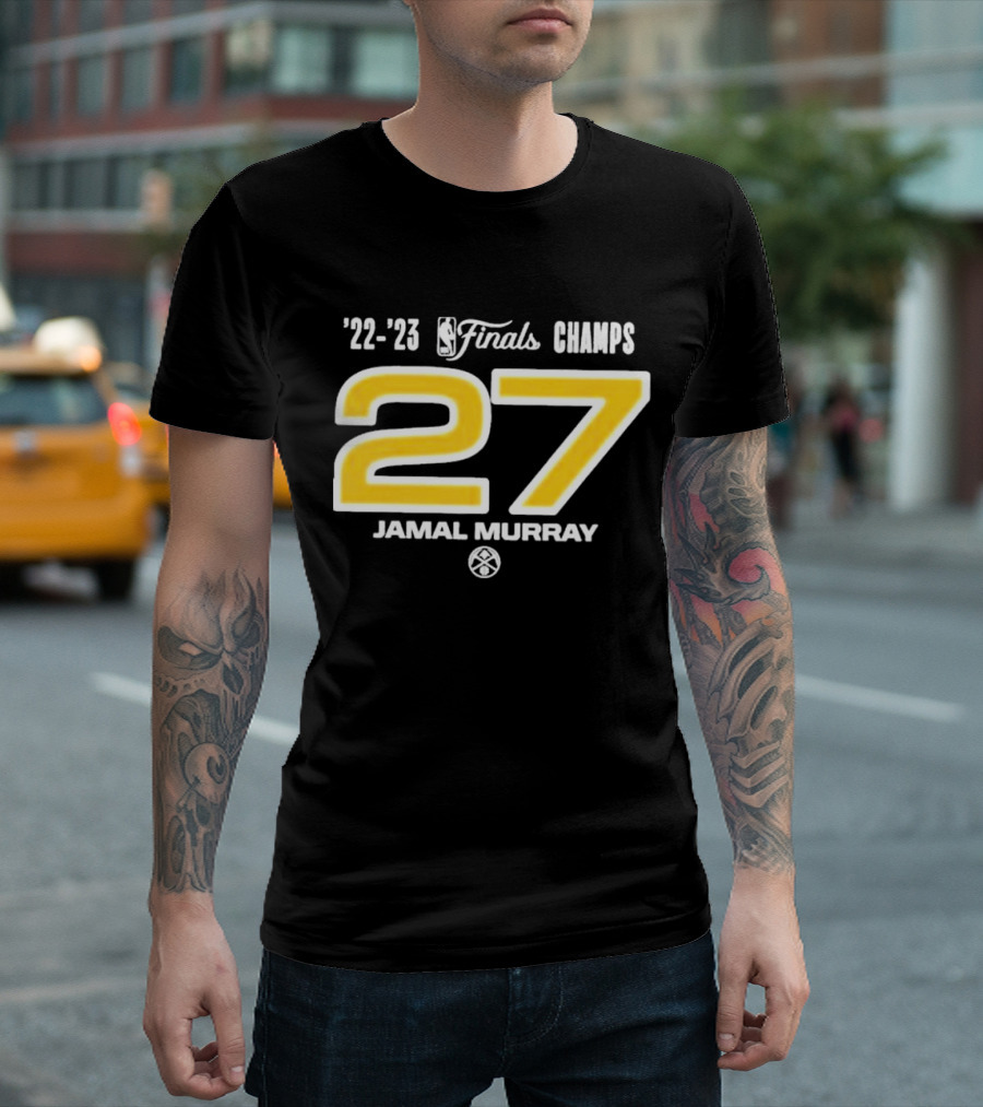 '22-'23 NBA Finals Champs Jamal Murray 27 Denver Nuggets T-Shirt