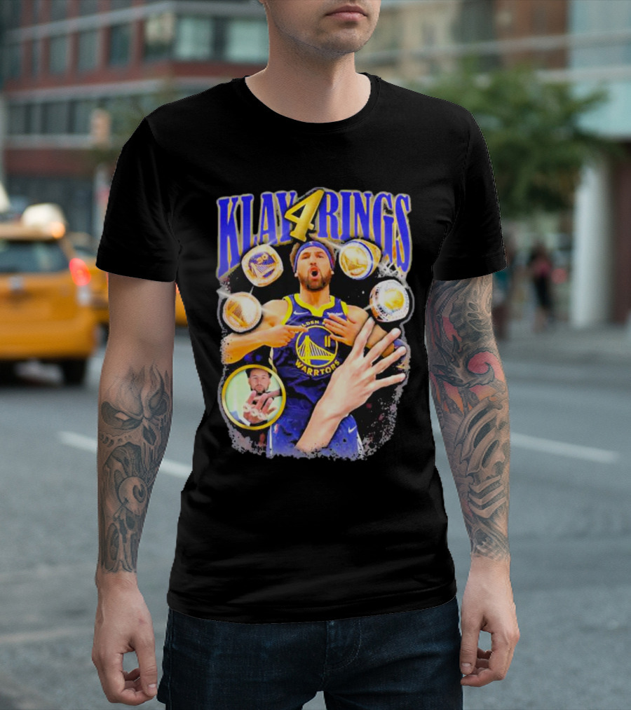 Klay 4 Rings Golden State Warriors Basketball T-Shirt