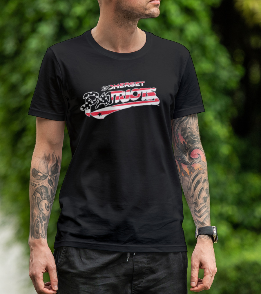 Somerset Patriots Stars And Stripes Wordmark T-Shirt