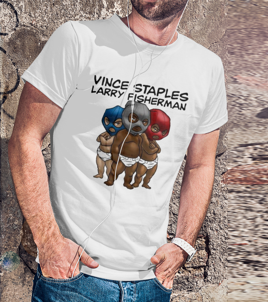 Vince Staples Larry Fisherman Stolen Youth Mixtape Luchador Masked Babies T-Shirt