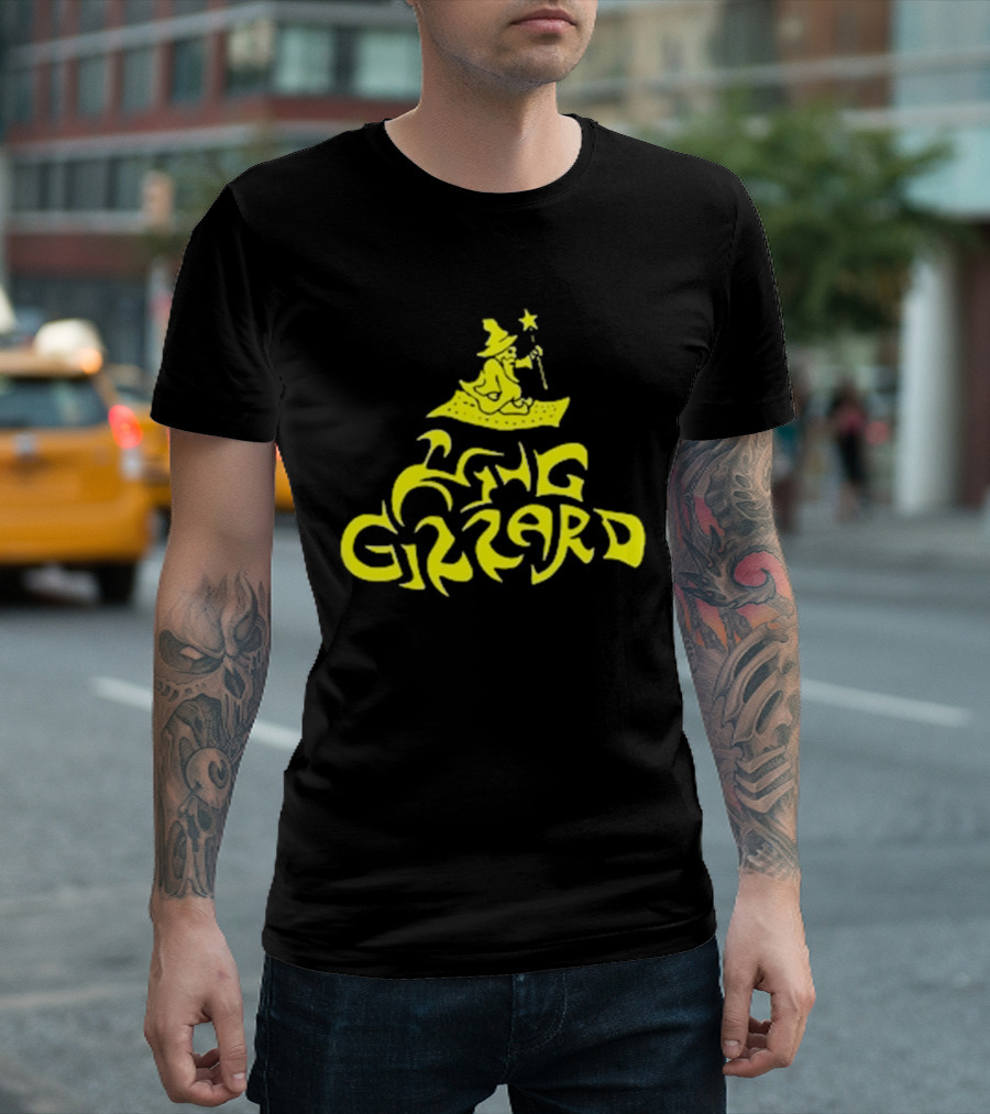 King Gizzard and the Lizard Wizard San Francisco 16 Yellow Wizard on Carpet T-Shirt