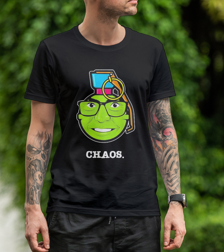 Lebatard And Friends Store Chaos Grenade Icon With Glasses And Smile T-Shirt