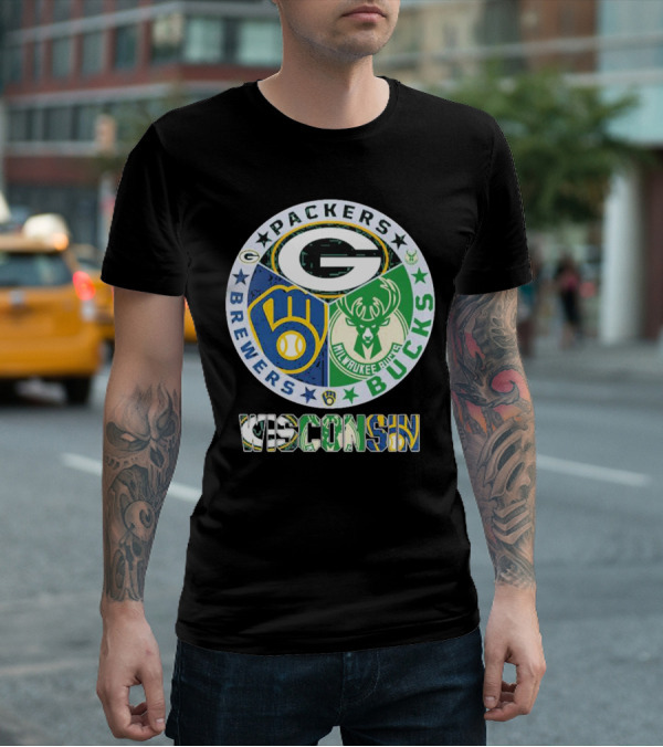 Packers Brewers Milwaukee Bucks Wisconsin T-Shirt