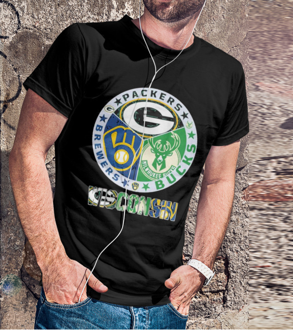 Packers Brewers Milwaukee Bucks Wisconsin T-Shirt
