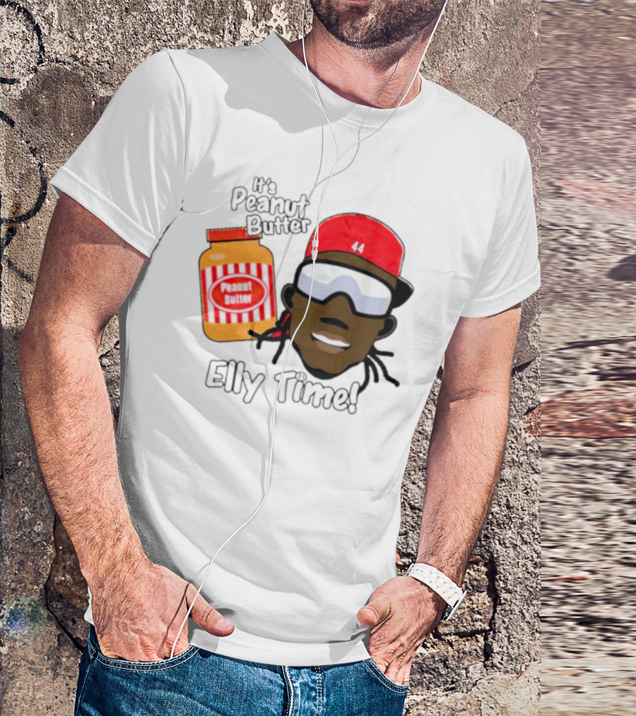 Elly De La Cruz It's Peanut Butter Elly Time 44 Red Cap And Jar T-Shirt