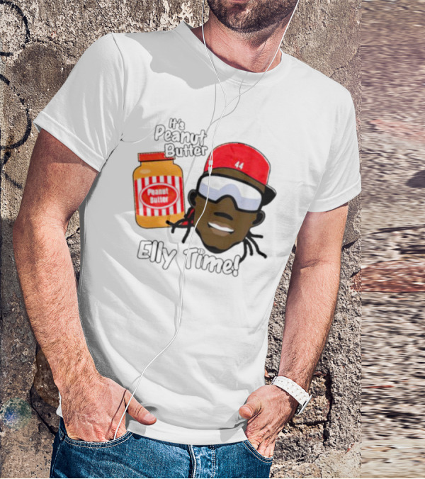 Elly De La Cruz It's Peanut Butter Elly Time 44 Red Cap And Jar T-Shirt