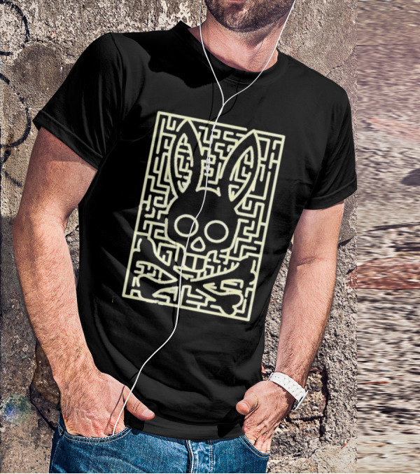 Psycho Bunny Pisani Skull Crossbones Maze T-Shirt