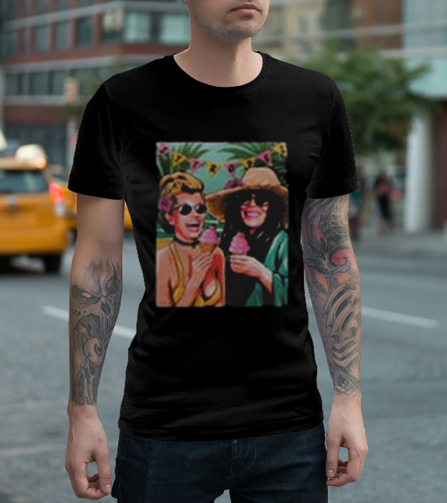 St Tropez Ice Cream Smiles Sunglasses and Sunhats T-Shirt