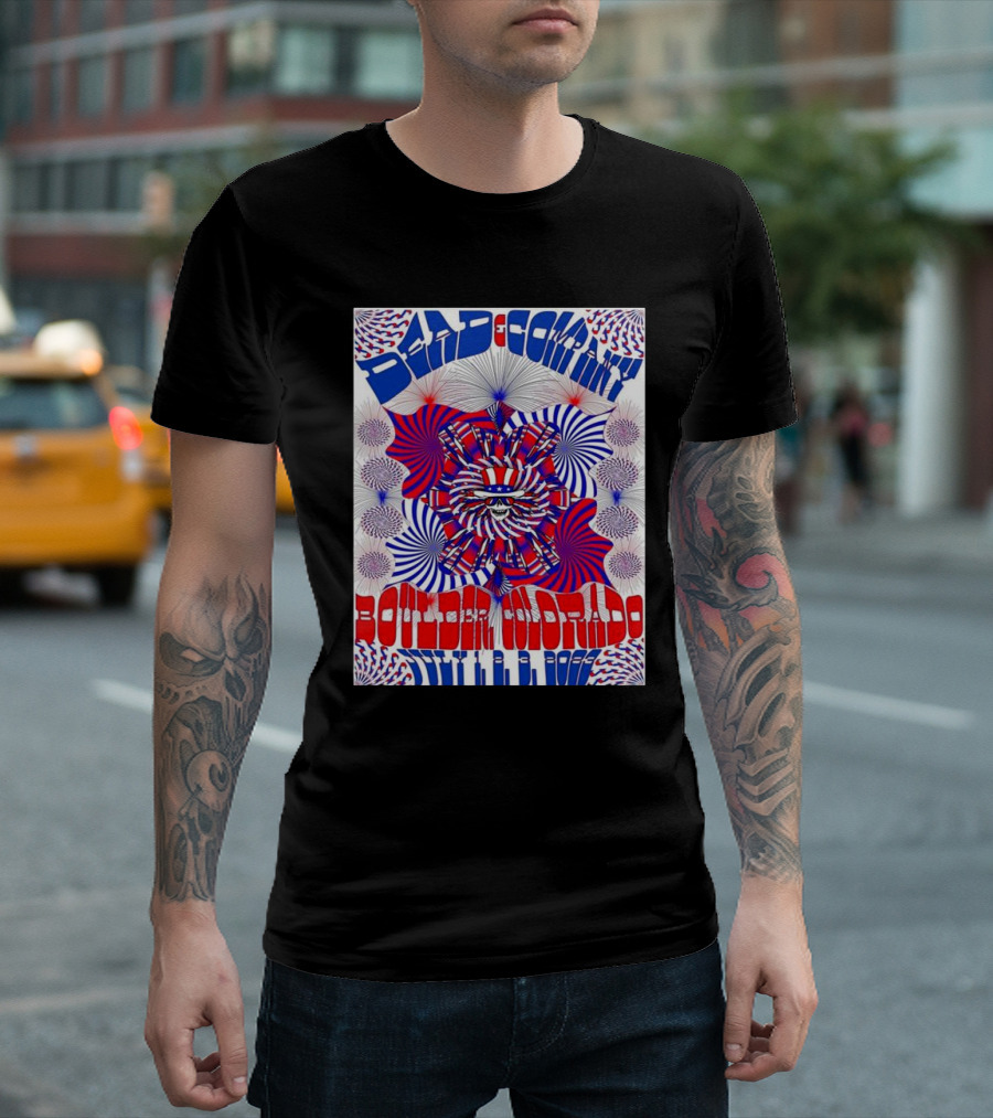 Bad Company Boulder Colorado 2002 Psychedelic Pattern T-Shirt