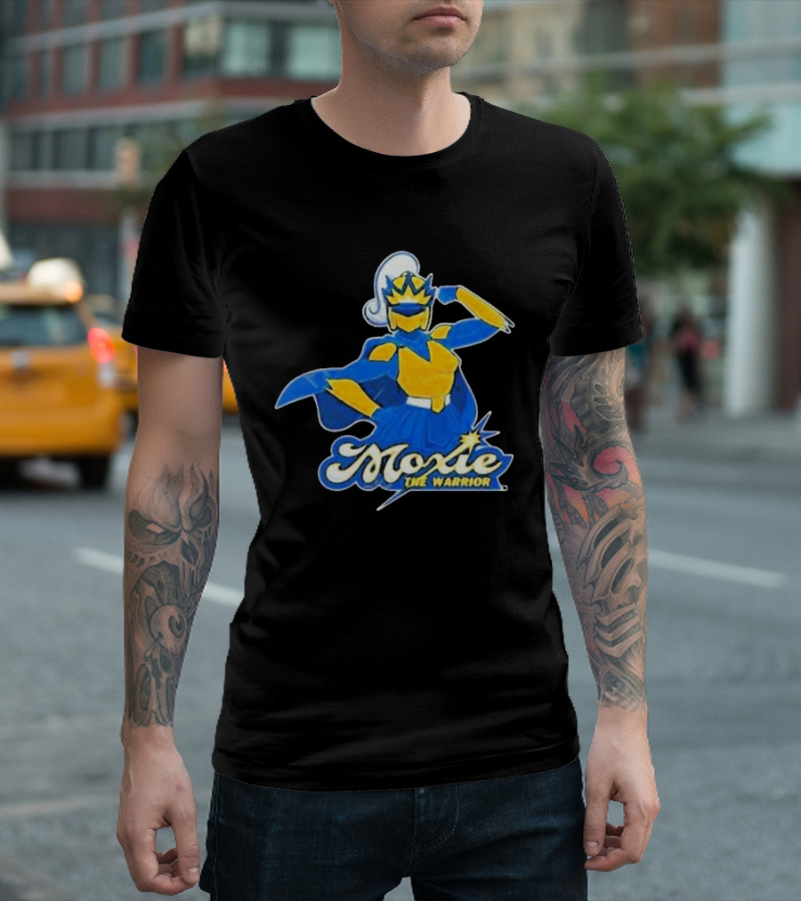 Moxie the Warrior Superhero Driving Force Sports Store T-Shirt