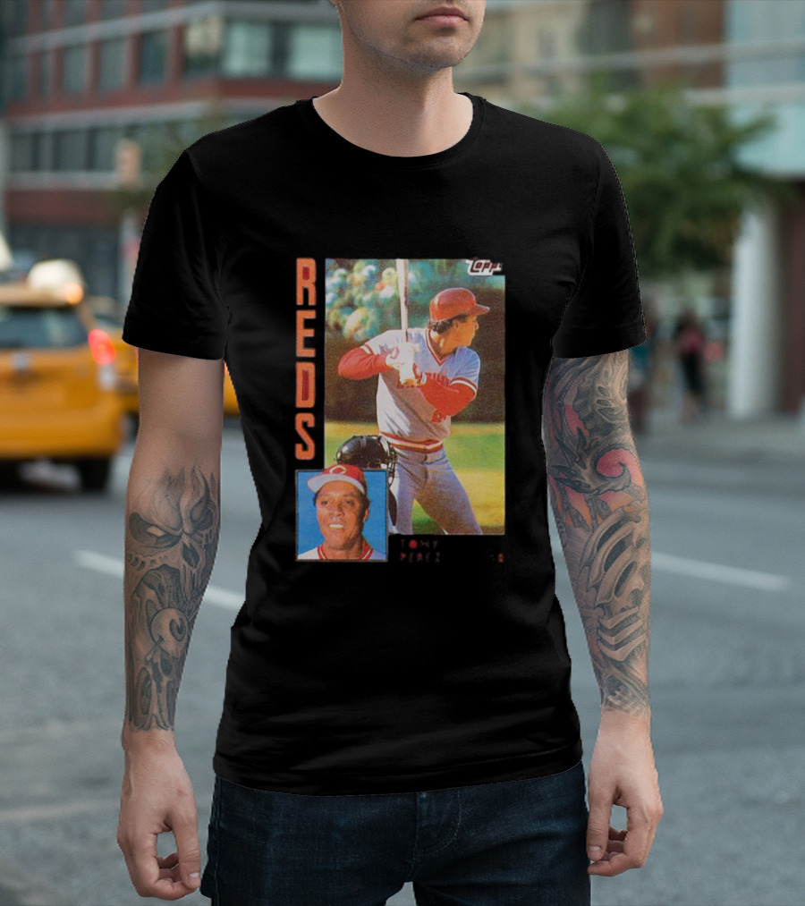 1984 Topps Tony Perez Cincinnati Reds Baseball Card T-Shirt