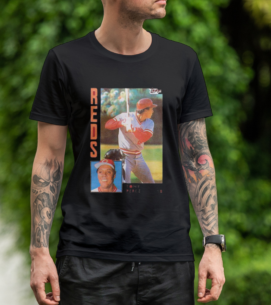 1984 Topps Tony Perez Cincinnati Reds Baseball Card T-Shirt