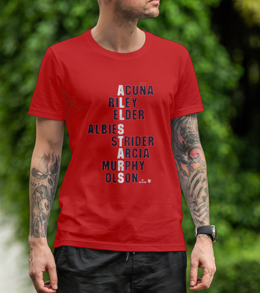 Atlanta All-Stars Acuña Riley Elder Albies Strider Arcia Murphy Olson T-Shirt