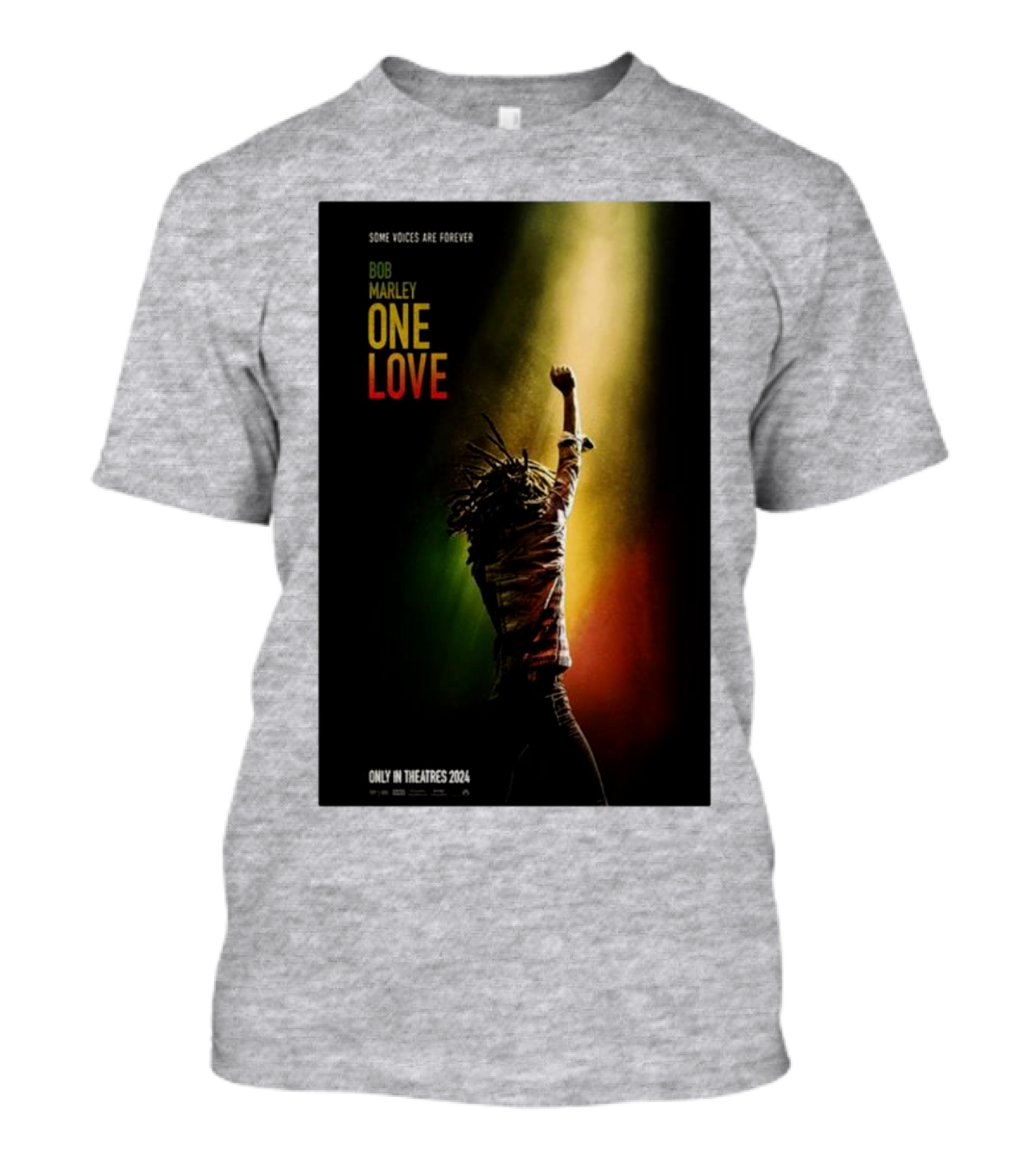 Bob Marley One Love Some Voices Are Forever Only In Theatres T-Shirt