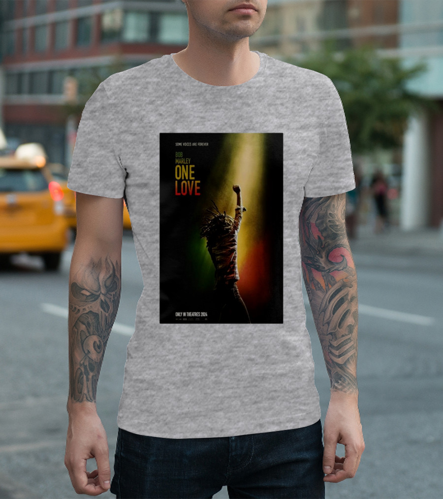 Bob Marley One Love Some Voices Are Forever Only In Theatres T-Shirt