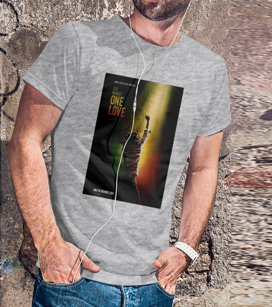 Bob Marley One Love Some Voices Are Forever Only In Theatres T-Shirt