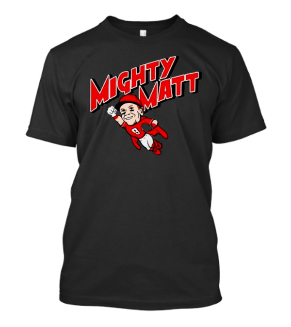 Mighty Matt Football Hero In Red And White Gear T-Shirt