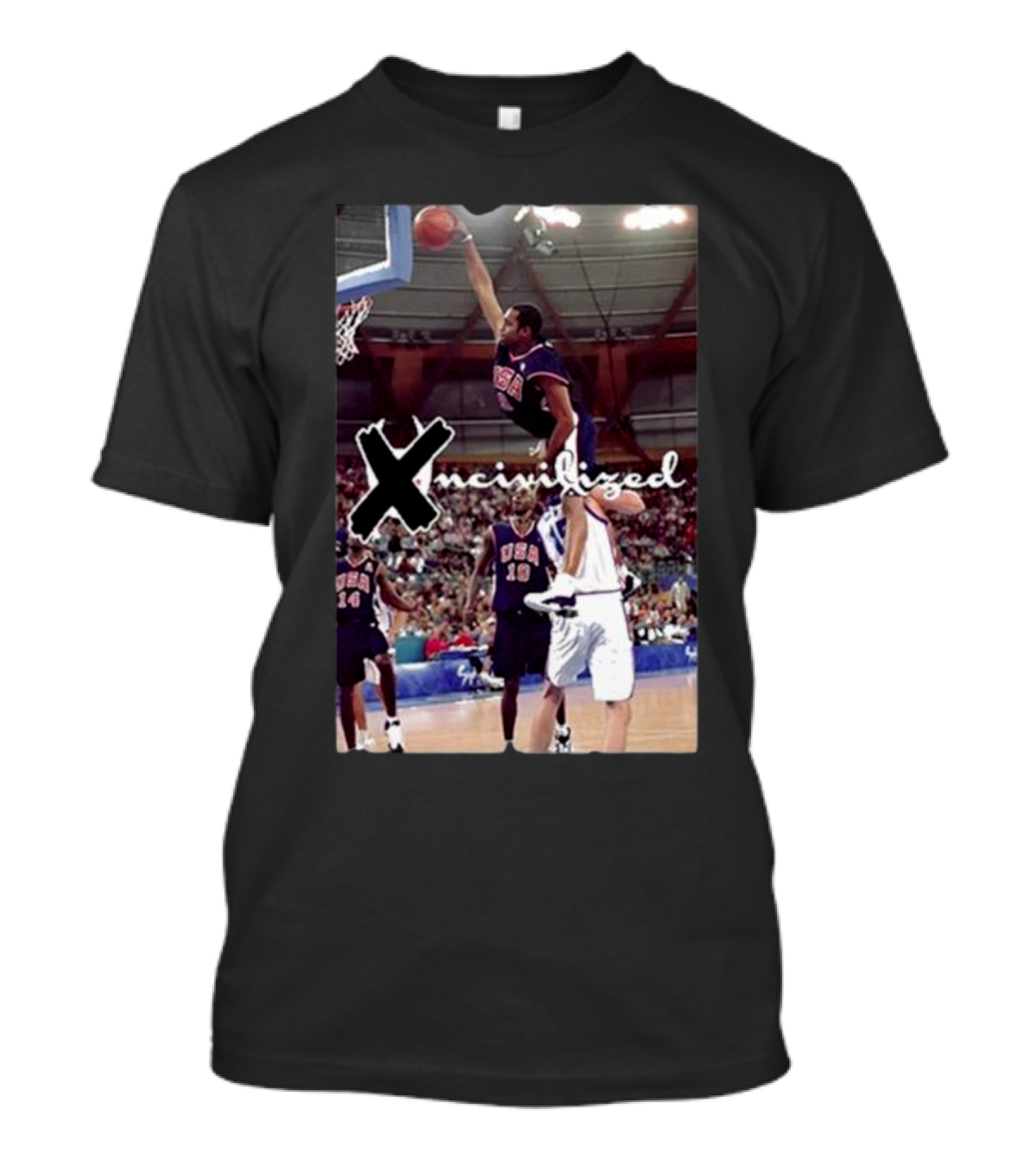 Uncivilized Xncivilized Vinsanity USA Basketball Dunk T-Shirt