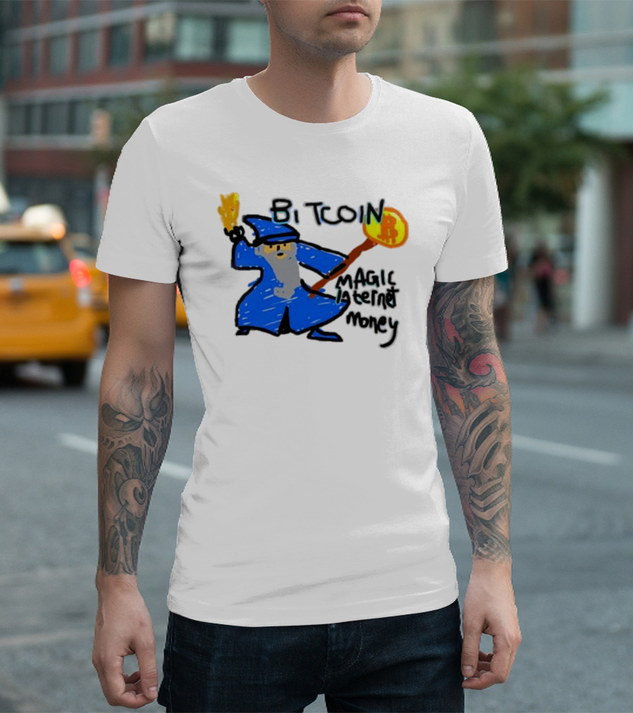 Bitcoin Wizard Magic Internet Money T-Shirt