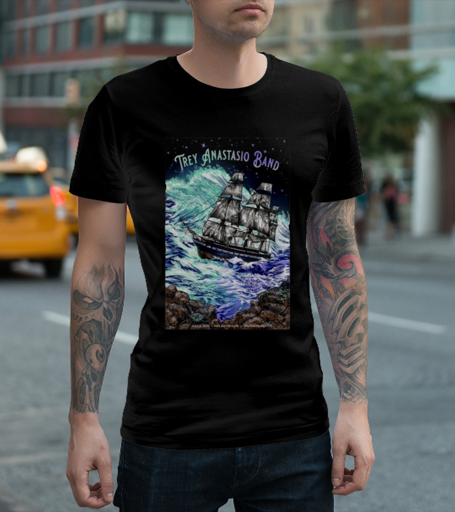 Trey Anastasio Band July 6 Ship In Stormy Sea T-Shirt
