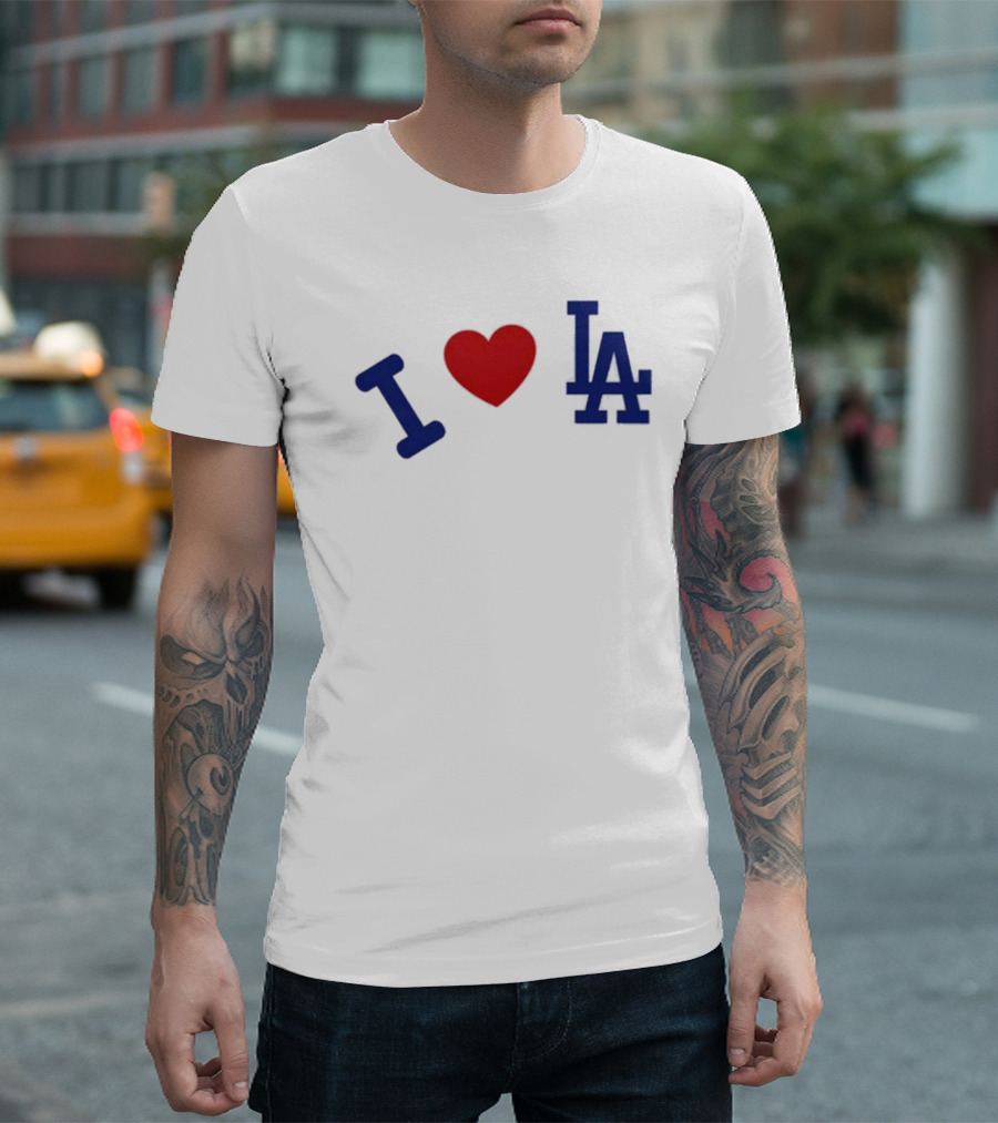 I Love LA Madhappy X Dodgers Collaboration T-Shirt