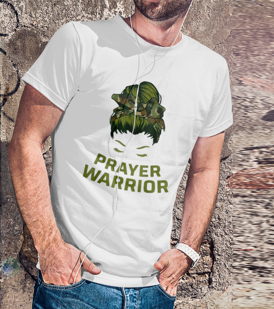 Prayer Warrior Camo Faith God Jesus Christian Women T-Shirt