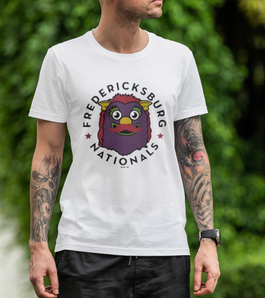 Fredericksburg Nationals Gus Mustache Colorful Mascot T-Shirt
