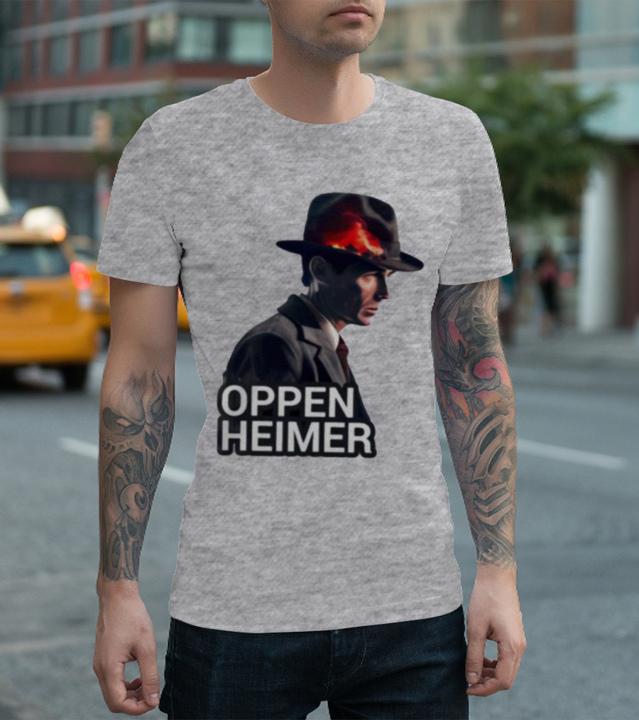 Oppenheimer Cillian Murphy Fiery Explosion Hat T-Shirt