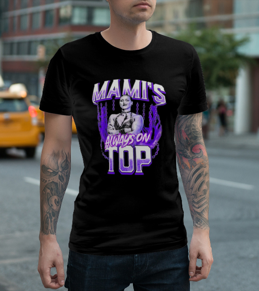 Rhea Ripley Mami's Always On Top WWE Style Chains Purple T-Shirt
