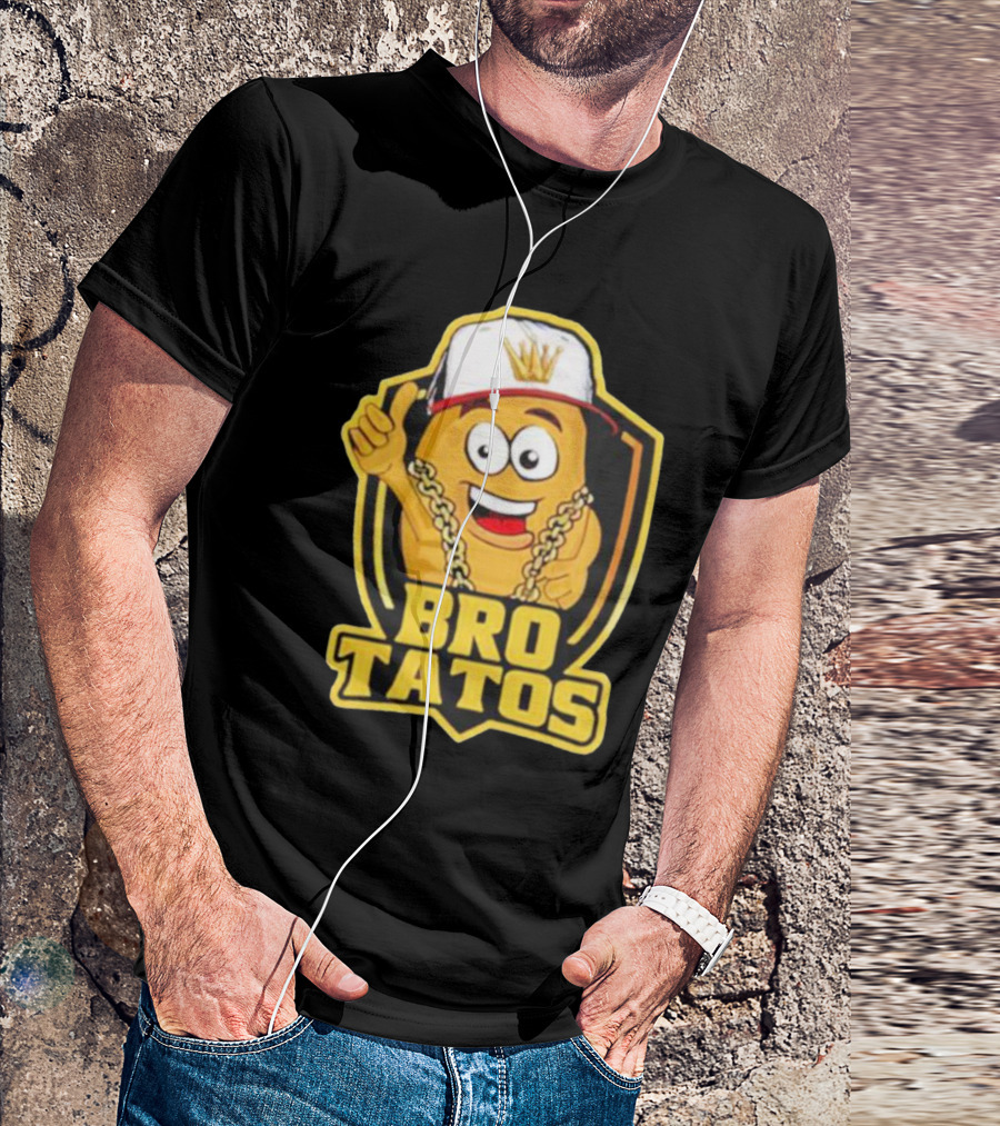 Brotatos Cartoon Potato With Gold Chain And Cap T-Shirt