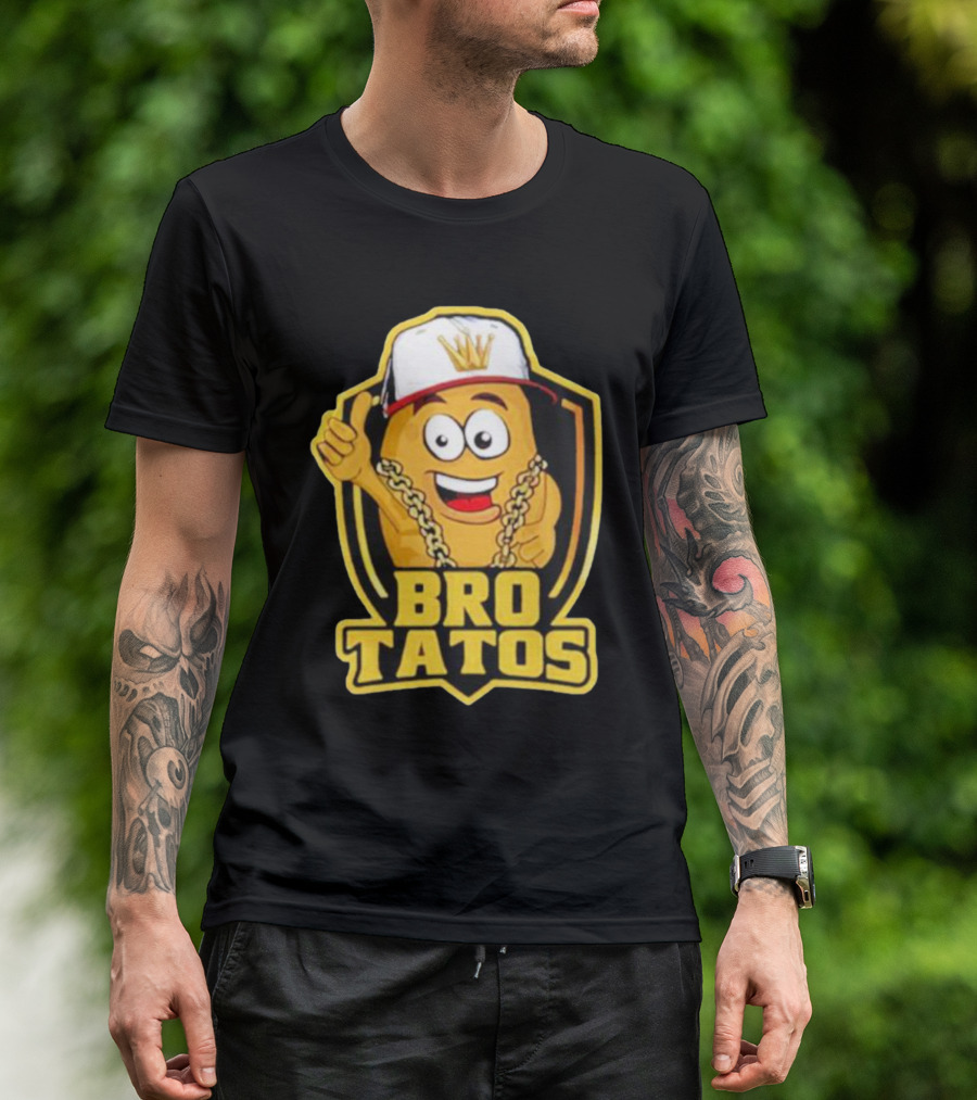 Brotatos Cartoon Potato With Gold Chain And Cap T-Shirt