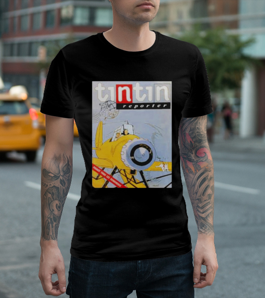 tintin Reporter New Adventures Game Design Cartoon T-Shirt