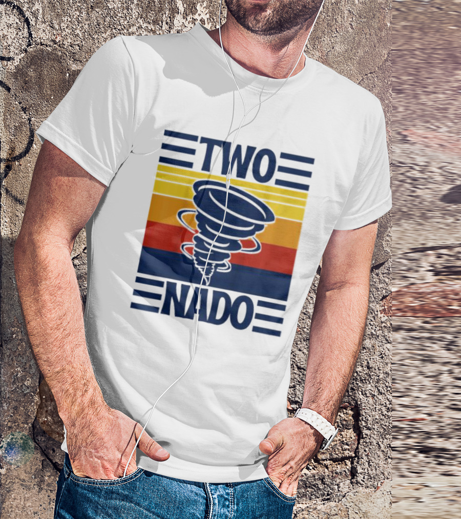 Two Nado Retro Tornado Stripe T-Shirt