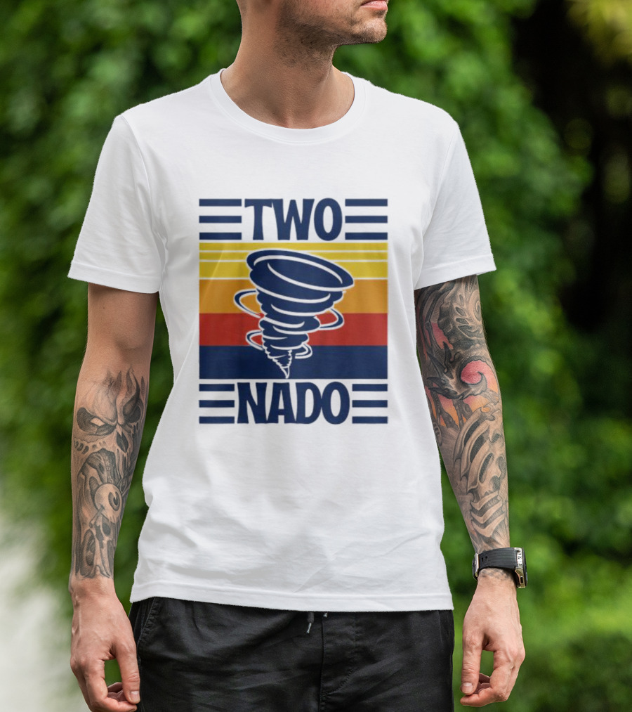 Two Nado Retro Tornado Stripe T-Shirt