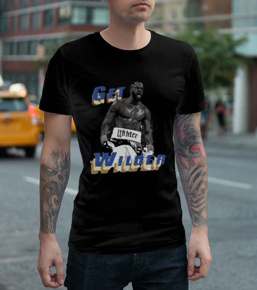 Get Wilder Boxer Roaring with Boxing Gloves T-Shirt