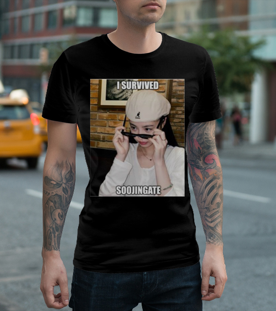 I Survived Soojingate Beret Sunglasses Meme T-Shirt
